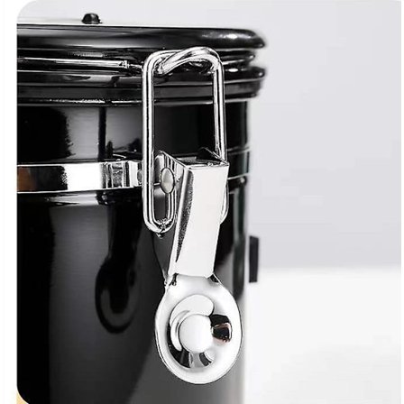 Rustfrit stål lufttæt kaffebøtte med datosporing, vakuumforseglet lufttæt beholder