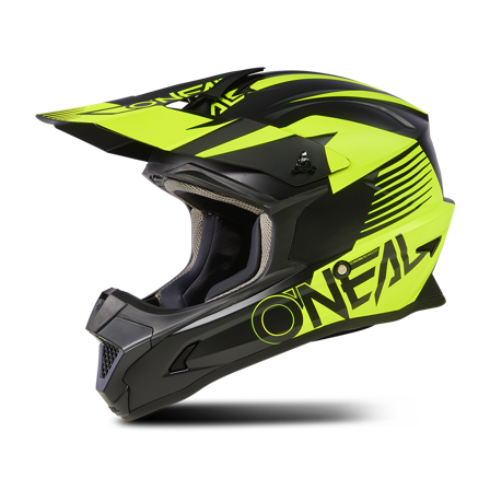 Casco Cross Bambino O'Neal 1SRS Stream V.23 Nero-Giallo Neon M 49-50cm