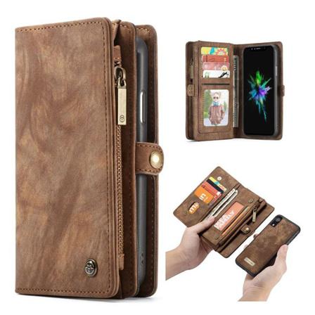 Caseme Iphone Xr Mobilfodral Delat Läder Silikon Avtagbar Pl