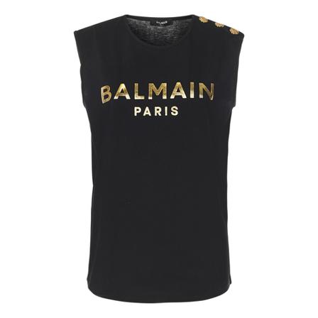 Balmain Sleeveless Tops Sort, Dame