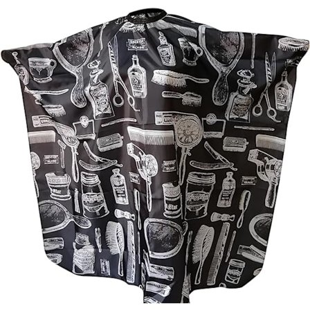 Frisørklær Frisørkappe, Profesjonelt Frisørforkle Salongkappe, Frisørklær med Trykknapper, Frisør Hårklippingsklær Vanntett,