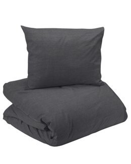 Påslakan Elton Stentvättat 2-Del Mörkgrå - Linea