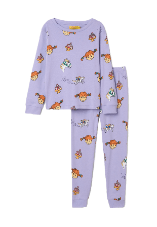 PIPPI Långstrump-pyjamas NILSSON Sovkläder & morgonrockar Lila 98/104