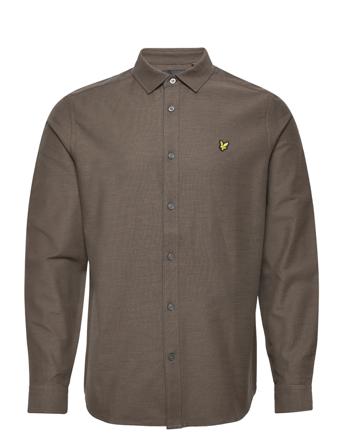 Chunky Slub Shirt Skjorta Casual Beige Lyle & Scott