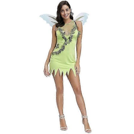 Fe Kostume Kvinder - Skovprinsesse Kostume Voksen Halloween Eventyr Gudmoder Kostumer-lingling}