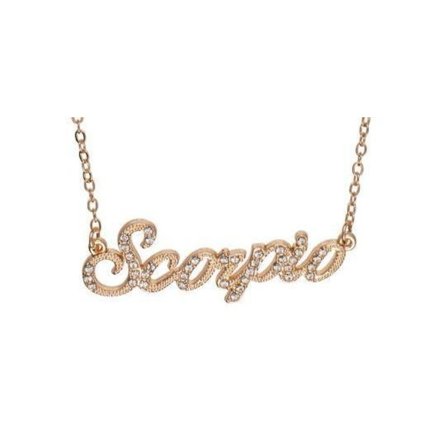 Guld Halsband med Stjärntecken: Skorpionen = Scorpio