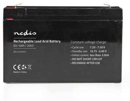 Nedis Rechargeable Lead Acid Batteri 6V 10000 mAh - Nedis