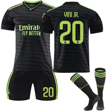 Real Madrid Borta Fotbollströja 22-23 Nr 20 Vini Jr Suit Barn 24(130-140CM) S