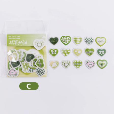 45 Ark Multi Glänsande Hjärtklistermärke För Scrapbooking Diy D