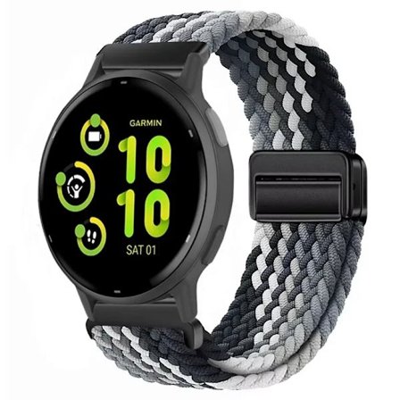 20mm 22mm Nylonarmband för Garmin Vivoactive 5/Active 5 Justerbart magnetiskt armband för Garmin Forerunner 55 165 Vivomove Trend