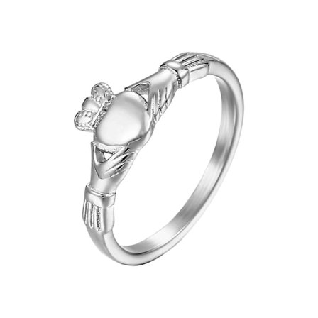 Irske Claddagh Design Vielsesringe Symboliserer Kærlighed, Venskab og Loyalitet Fremstillet i Guldfarvet Stål til Par 9 Stålfarge 9 Steel Color