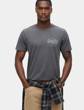 Superdry Classic Vl Heritage Chest Tee - Grey - L