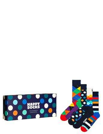 Happy Socks 4-Pack Multi-Color Socks Gift Set - Navy - 36-40