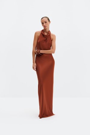 Malina - Tessie maxi dress - 34 - Rust