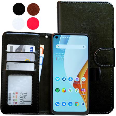 Oneplus Nord N100 - Läderfodral / Skydd Vit