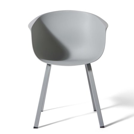 Adele spisebordsstol - Grå plastik & metal spisebordsstol - Komfortabelt design, perfekt til hjemmet & spisestuen - 58,5x52x80,5cm
