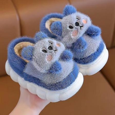 Barne-tegneserie Panda Vintertøfler, Myke Dyrevarme Bomullsko For Gutter Og Jenter Innendørs Husholdning Fluffy Tøfler b1 26-27 Inner 16.5CM