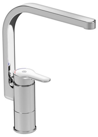 Gustavsberg Nordic3 Kjøkkenbatteri med høy hals, krom, Baderom