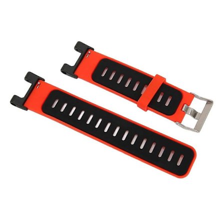 Silikoninen pehmeä rannekoru vyö urheilukellon ranneke Amazfit TRexille ja TRex Pro -kellolle (punainen musta)
