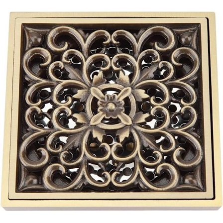 10CM Golvavlopp Golvavlopp Antik Mässing Avfallsfilterlock G