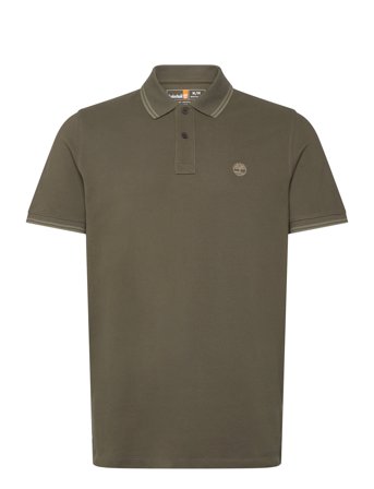 Tipped Pique Short Sleeve Polo Green Timberland