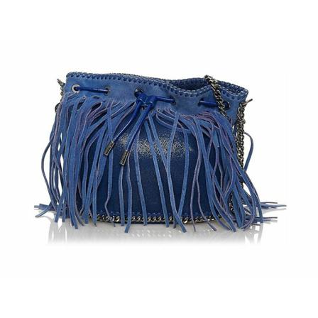 Stella McCartney Pre-owned, Pre-owned Fringe Crossbody Bag Blauw, Dames, Maat:ONE Size