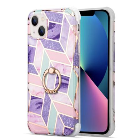 Marmor Tpu Skal Med Ring Iphone 13 Mini - Motiv 1 Multifärg