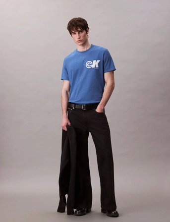 Calvin Klein Jeans Ss 20S Ck Sport Logo Graphic Tee - Blue - M
