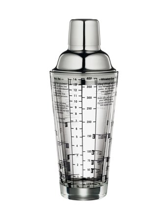 cilio | Cocktail Shaker M/Opskrifter 400Ml | 40 CL