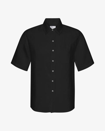 Linen SS Shirt - Deep Black - Male - XS