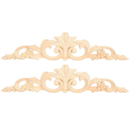 Europeisk Stil Trä Blomma Snideri Applikation Möbel Vägg Dekorativt Tillbehör