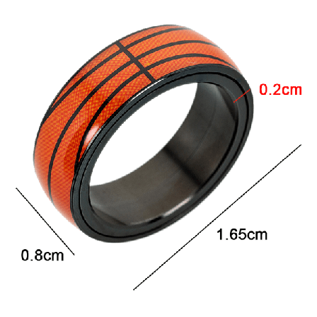 Menn Kvinner Bred 8mm Spinner Spinning Basketball Fotball Design