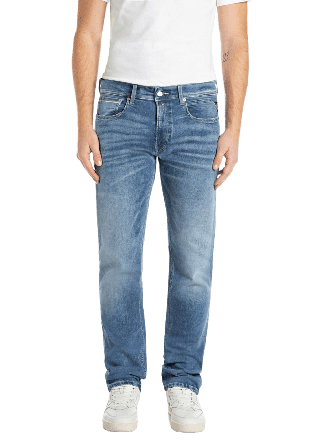 Replay Grover Straight Fit Jeans Herr Blå W31/L34