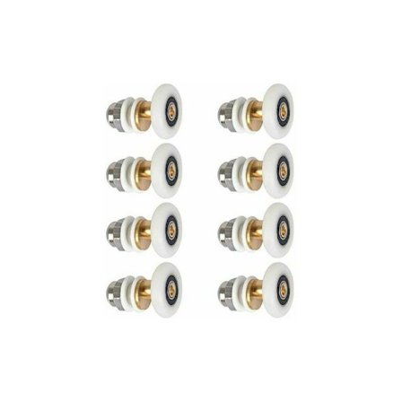 Duschdörrulle, skjutdörrhjul Duschkabin Dörrrullar Ersättningshjul för rulle med hjuldiameter 27mm, 8 stycken