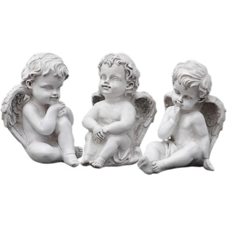 3 st Ängel Ornament Ängelfigur Ängel Gips Staty Rekvisita Ängel Foto Staty Rekvisita