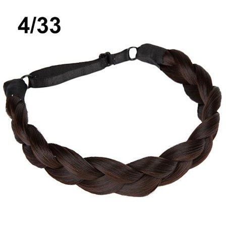 Syntetisk pandebånd 3 tråde fletninger Hår 4/33 4/33