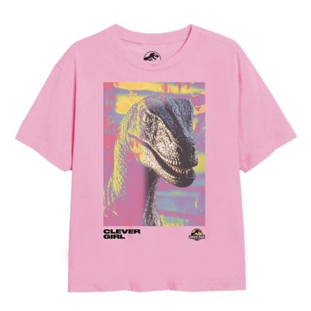 Jurassic Park Girls Dino Trip T-shirt 7-8 år Ljusrosa