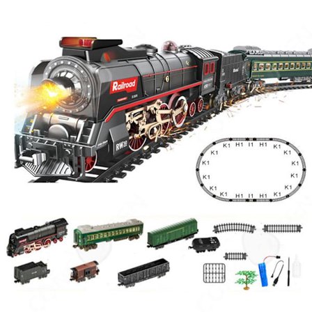 Børnebil kredsløb 28 stk patchwork legetøj til damp tog patchwork af DIY skinner med musik og dampfunktion