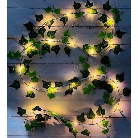 4-pack Ivy String Lights, Konstgjorda Ivy Vine String Lights, Artificiell Ivy Girlang med 80 LED-Strängljus Hängande Gröna Bladväxter för Hemmet Köket