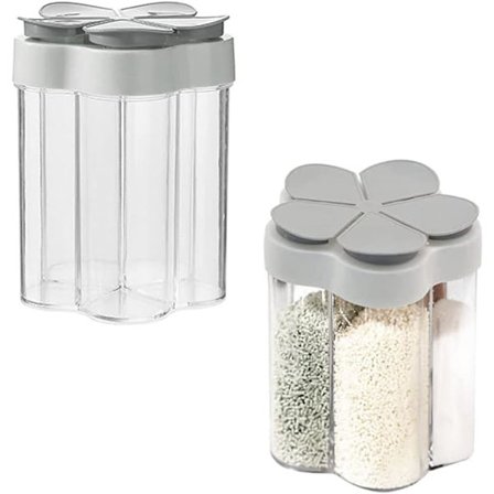 5-i-1 kryddburk med 2 delar, 5-i-1 klar kryddburk
