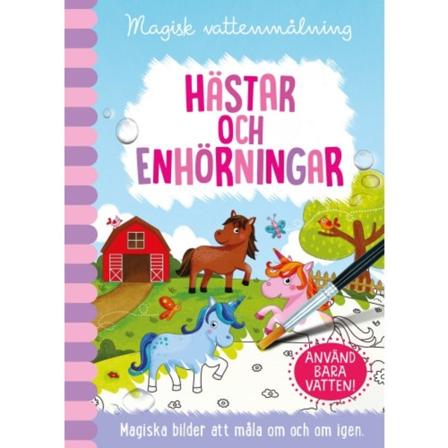 Magisk vattenmålning. Hästar och Enhörningar (bok, spiral)