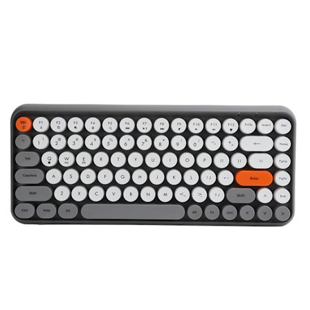 Ajazz 84-Key Retro Round Keycap Trådlöst Bluetooth-tangentbord - Spel & Kontorsmaterial