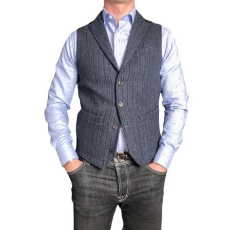 Bob, Vest Blauw, Heren, Maat:2XL