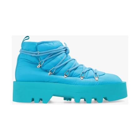 JW Anderson, Snow boots with logo Blauw, Heren, Maat:42 EU,print