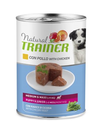 Natural Trainer Cibo Umido Pollo Per Cuccioli Taglia Media/Grande