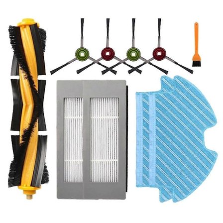 Reservedeler til Ecovacs Debot OZMO 900 905 DN55 robotstøvsuger - Hovedsidebørste, HEPA-filter, moppkluter