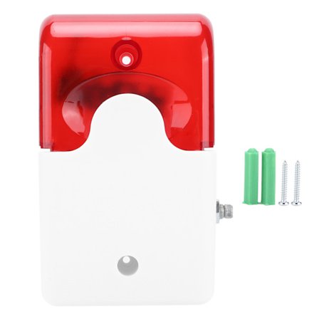 12V DC Lyd- og lysalarm Justerbart volum Horn for kontor, bar, hotell