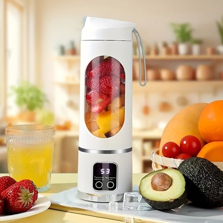 USB Oppladbar Bærbar Blender og Håndholdt Juicer - Lett å Rengjøre, Perfekt for Smoothies, Milkshakes og Fersk Fruktdrikke