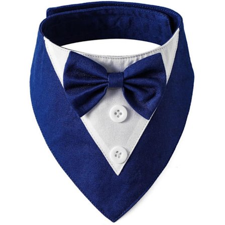 Blå S Hundehalsbånd Formel Bryllupsbandana Med Butterfly Fødselsdagskostume Justerbar Kæledyrsfest Tux