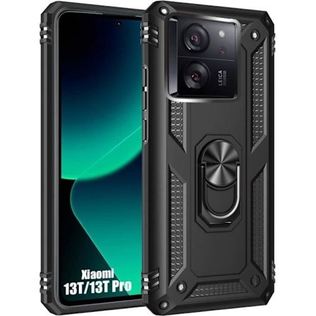 Skyddsfodral - E.F.CONNECTION - för Xiaomi 13T/13T Pro - Stötsäker - Rotera 360° - Svart